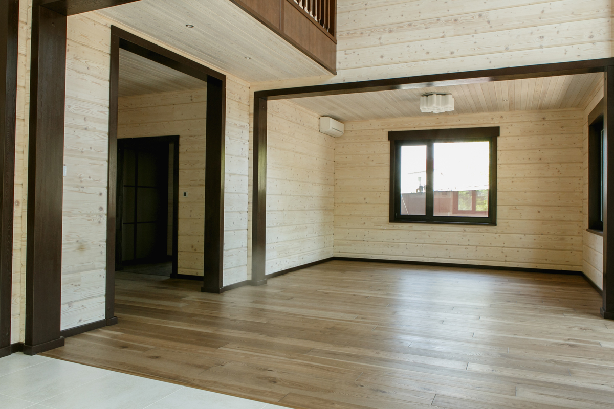 Внутренняя отделка деревянного дома имитация бруса фото: Внутренняя .