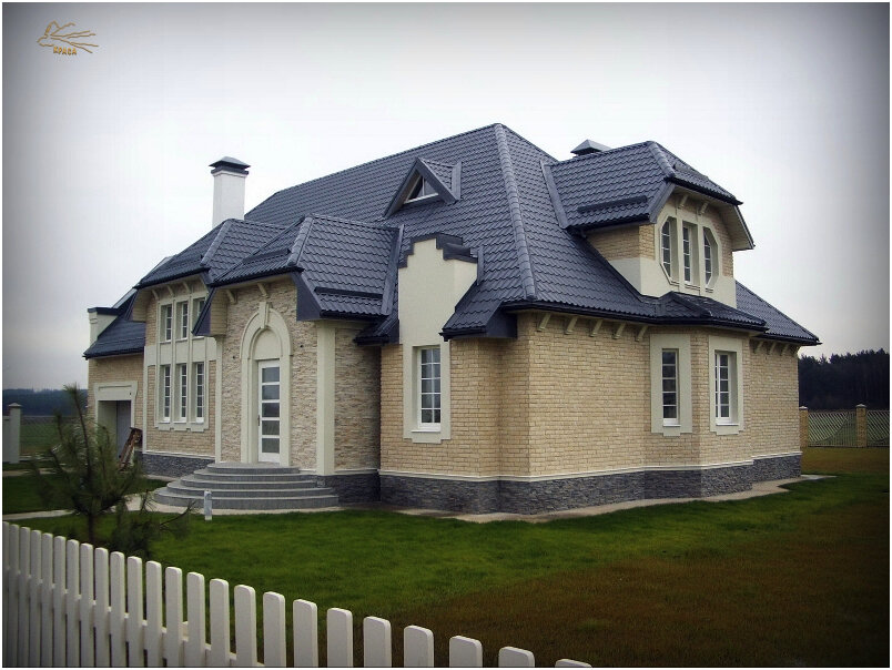 Фото домов с серой крышей и серыми окнами