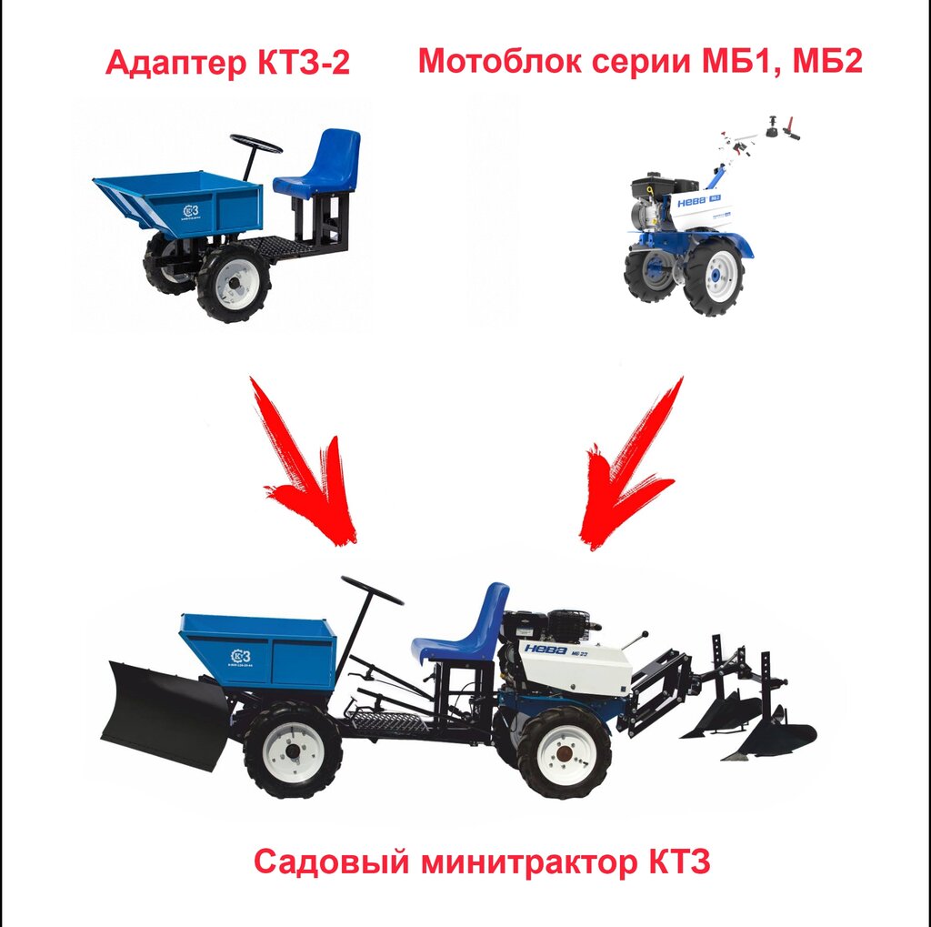 Схема адаптера на мотоблок