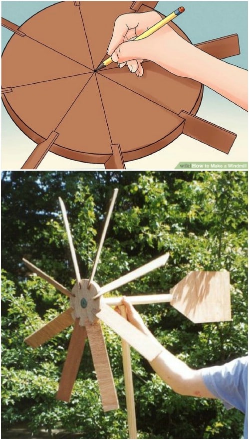 DIY Miniature Dutch Style Garden Windmill