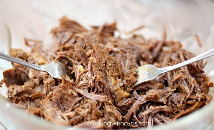 Instant Pot Barbecue Beef Sandwiches shred cookingwithcurls.com