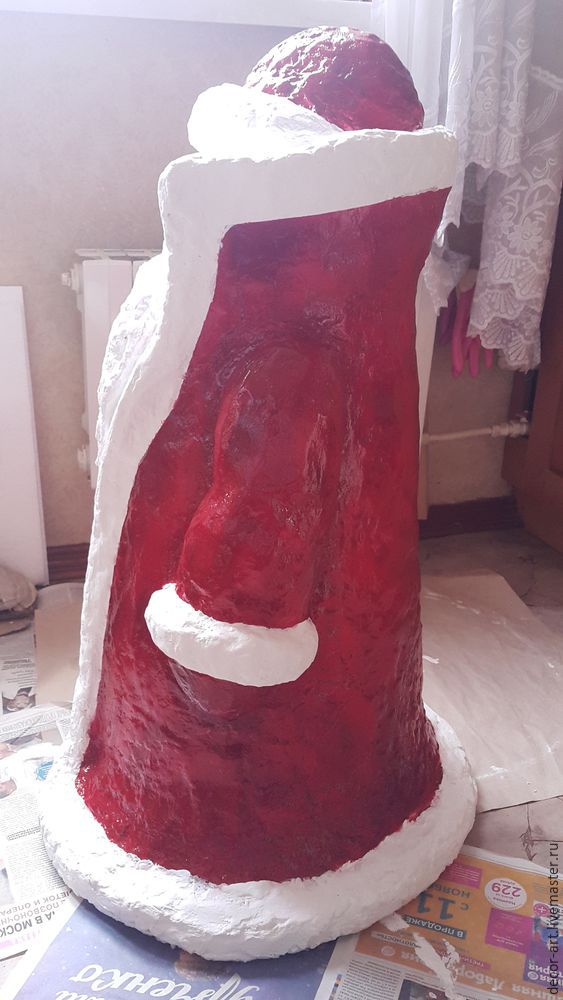 Мастер-класс: уличная скульптура «Дед Мороз» из монтажной пены, фото № 15