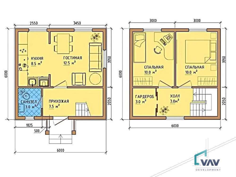 Проекты каркасных домов 6х6 в 1 этаж