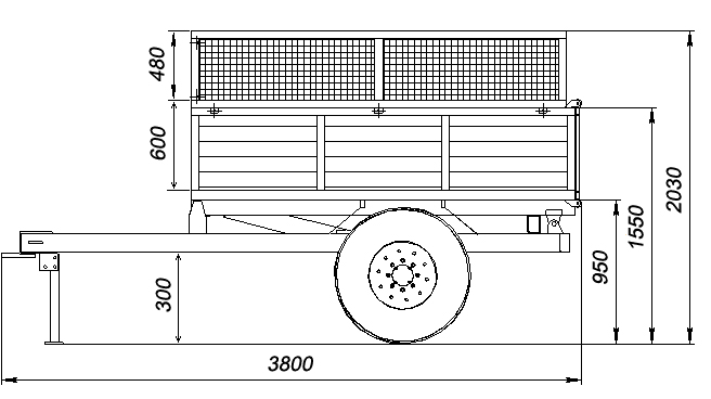 Легковой прицеп чертежи и размеры