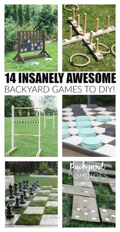 14 insanely awesome and fun backyard games to DIY now! www.- 14 insanely awesome and fun backyard games to DIY now! www.littlehouseof… More… 14 insanely awesome and fun backyard games to DIY now! www.littlehouseof… More on good ideas and DIY - Outdoor Play, Outdoor Living, Outdoor Decor, Outdoor Camping, Outdoor Retreat, Diy Outdoor Furniture, Diy Outdoor Toys, Diy Yard Decor, Diy Outdoor Bar