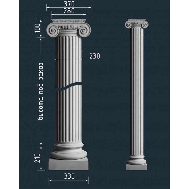 Фото колонны из гипса