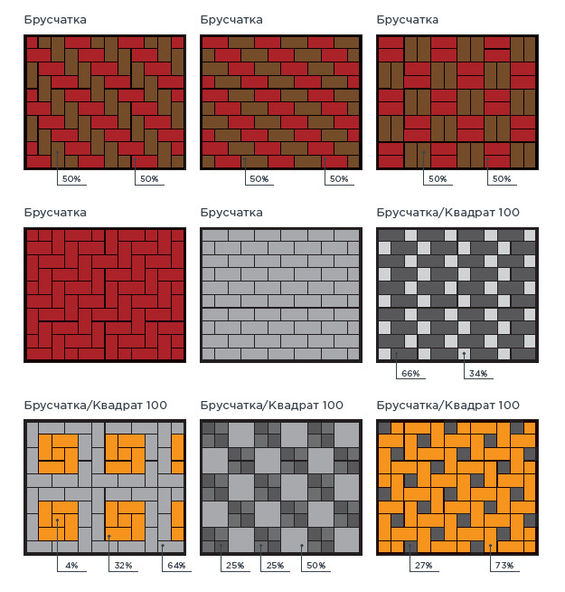 Рисунки тротуарной плитки фото из двух цветов