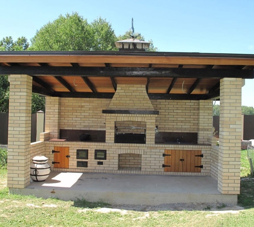 Проекты летней кухни с мангалом: Проекты летней кухни на даче с барбекю .