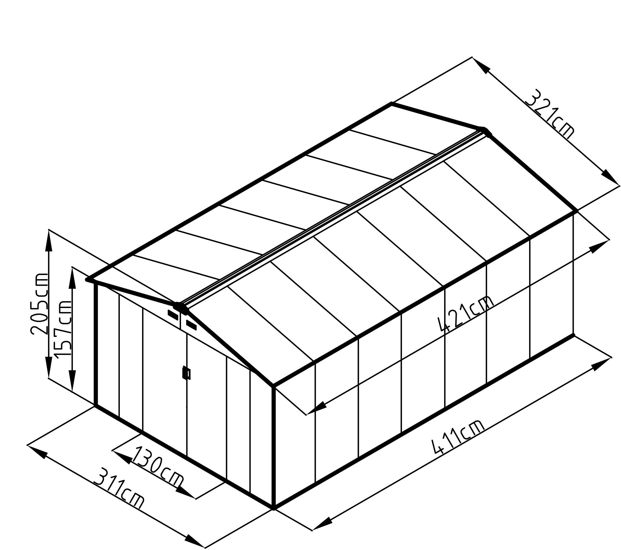 Хозблок Greenstorage Sally a