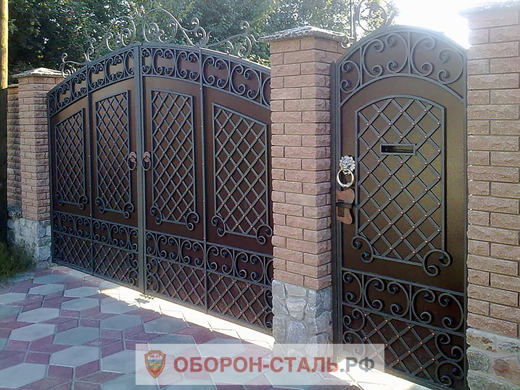 Красивые деревянные ворота для частного дома фото